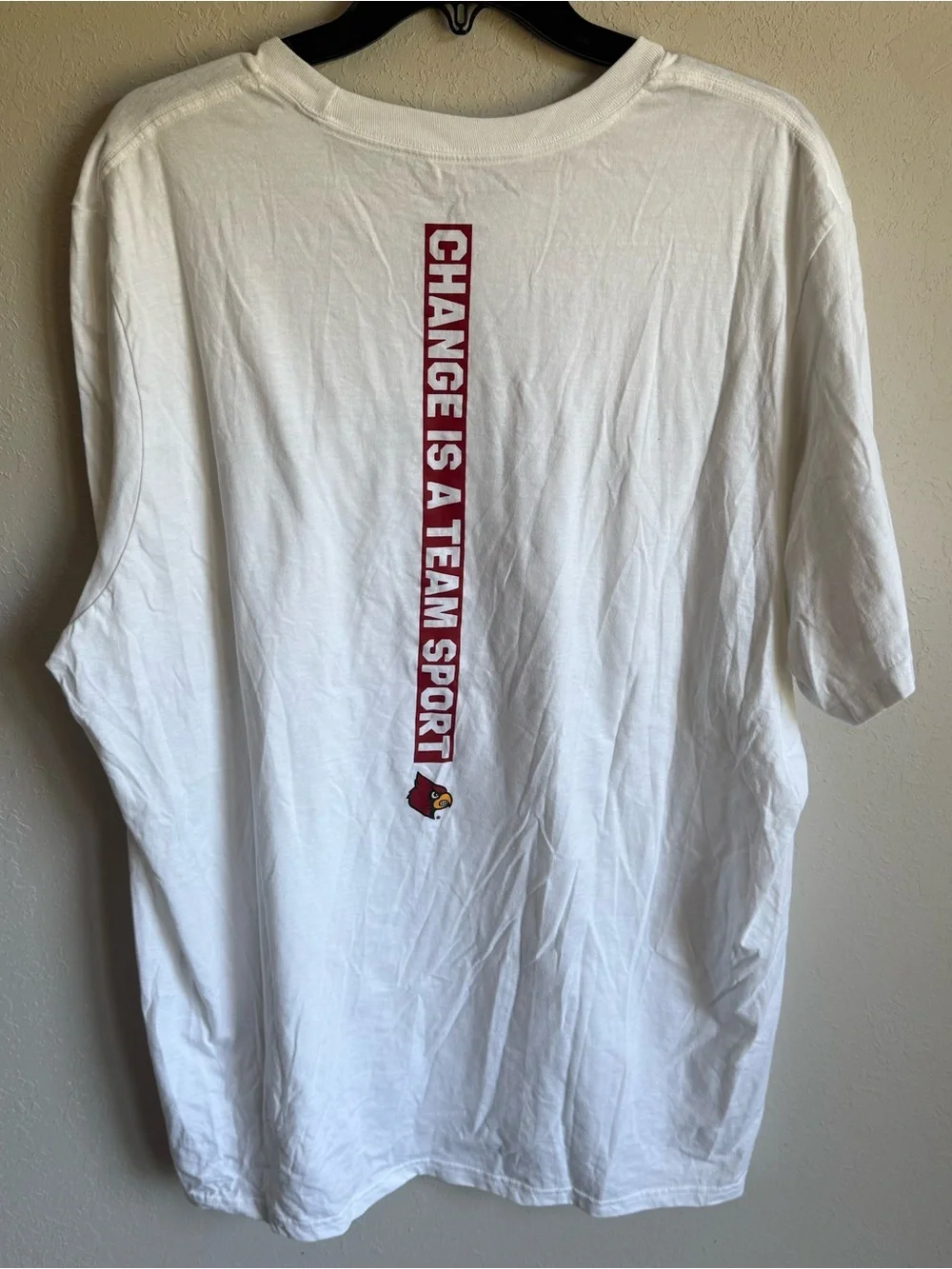 Men’s 2XL NWT White Adidas Amplifier Tee Louisville Cardinals Sporty Tee Shirt
